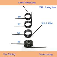 Spiral Torsion Spring 65Mn Steel Wire Diameter 2.5mm V-ring Angle 60 90 120 180 Degrees Pipe Fittings Accessories