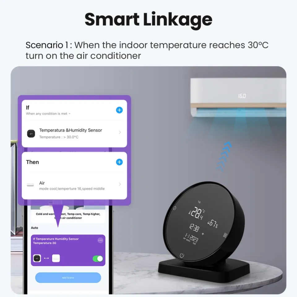 Smart Temperature Humidity Sensor (WHS20S) - AVATTO Smart Home