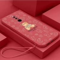 เคส Redmi 8 Redmi 8ADUAL Redmi 8A Pro 8A Redmi 5 PLus เคสนิ่มใส่โทรศัพท์ซิลิโคนเหลวป้องกันเคสกันกระแทกมือถือเรียบหมีการ์ตูนน่ารักพร้อมสายคล้อง