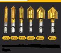 6ชิ้น/3ชิ้น Countersink เจาะบิต82องศา1/4in หกเหลี่ยมจับ Chamferer 6-19มิลลิเมตรเอียงตัดงานไม้หลุมที่เปิด