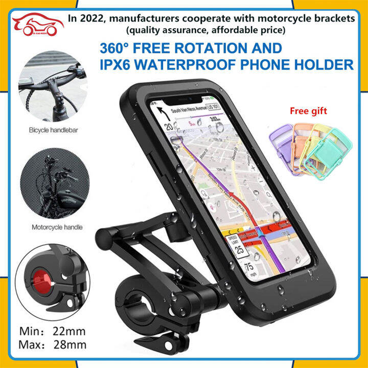 Adjustable Waterproof Motorcycle Bike Phone Holder Case stand moto