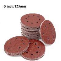 10pcs 125mm 5" Hook Loop Sanding Discs 8 Hole Sandpaper Pads Set Grit 40-2000# Or Polishing Metal Wood Cleaning Tools