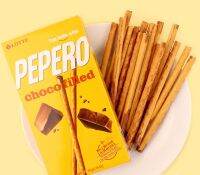 Lotte Pepero Choco Filled ป๊อกกี้เกาหลี กล่องเล็ก น้ำหนัก 43 กรัม BBF 20/08/24