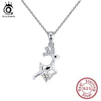 【cc】❃♕  ORSA JEWELS 925 Sterling Necklace Luck Pendant Jewelry for Teens HON03