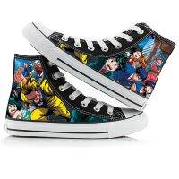 Hero Academia High-Top Canvas Shoes Anime Merchandise Preppy Style Men Women Couples Graffiti Casual