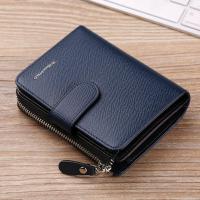 ZZOOI WilliamPOLO Men Wallet Short Accordion Credit Card Holder Purse Genuine Leather Multi Card Organizer Snap Fastener Zip Around