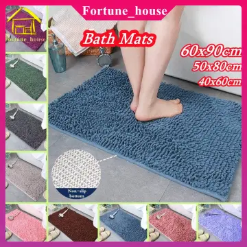 Bathroom Rugs Chenille Soft Short Plush Bath Mat Non-Slip Water Absorbent Shower  Mat Quick Dry Machine Washable (Light Gray, 24' X 60') - China Mat and  Carpet price