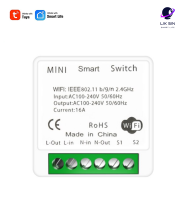 16A เบรกเกอร์ Tuya Mini Wifi DIY สมาร์ทสวิทช์สองทิศทาง Smartlife APP รีโมทคอนโทรลสำหรับ