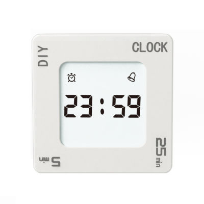 DIY Time Management Pomodoro Timer Creative Square Alarm Clock Vition Flashing Backlight Timer Reminder for StudentsCooker