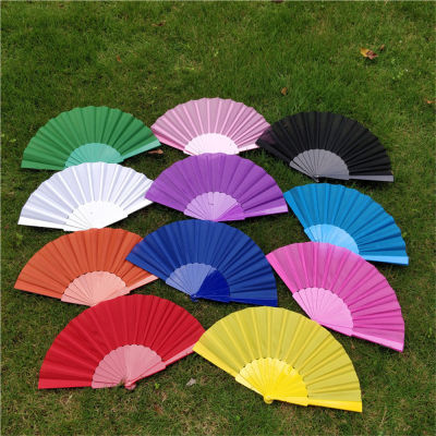 Chinese Bridal Party Fabric Held Hand Fan Wedding Dance