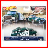 สินค้าขายดี!!! ของเล่น รถบรรทุก รถแข่ง ฮอต เวล Hot Wheels Team Transport Jaguar Lightweight E-Type Carry On วิว วิล ของแท้ ของเล่น โมเดล โมเดลรถ ของเล่น ของขวัญ ของสะสม รถ หุ่นยนต์ ตุ๊กตา โมเดลนักฟุตบอล ฟิกเกอร์ Model