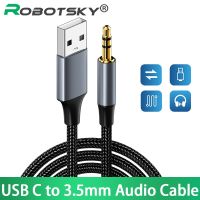 USB to 3.5mm Male Audio Cable USB A to 3.5 Jack AUX Adapter Wire Headphone Speaker for Desktop PC TV Car Stereo Auxiliary Audio Cables