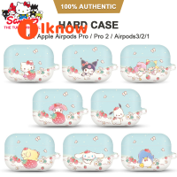 ฉันรู้ของแท้100% Hello Kitty หูฟังเอียร์บัดสำหรับ Airpods เคส Pro2เคส AirpodsPro เคส Airpods3เมโลดี้เคสแข็ง Sanrio พร้อมที่วางพวงกุญแจป้องกันการกระแทกฝาครอบป้องกันรองรับ DT4105ชาร์จไร้สาย