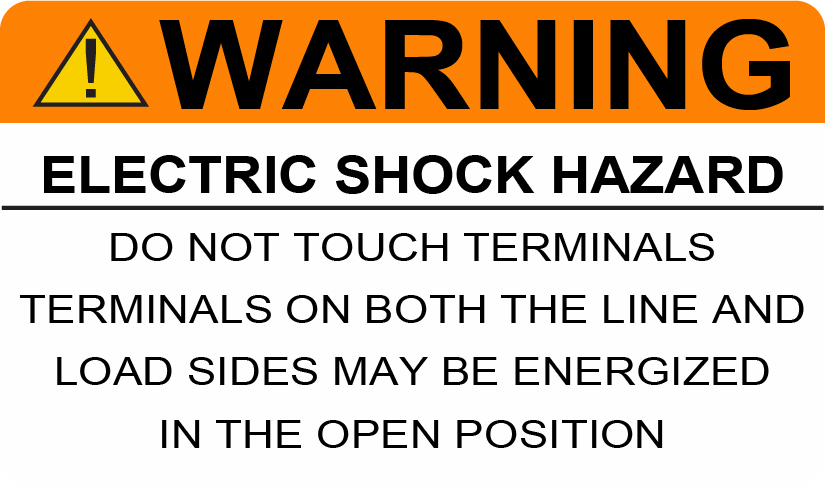 Solar Label Pack Warning Electric Shock Hazard