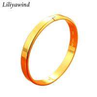 Liliyawind แฟชั่น18K ทองแต่งงานเรียบหัวเข็มขัดผู้หญิงสร้อยข้อมือกำไลข้อมือ G1B