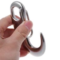 ☊☫ Boat Marine Stainless Steel Egg Shape Spring Snap Hook Clip Quick Link Carabiner Y51D