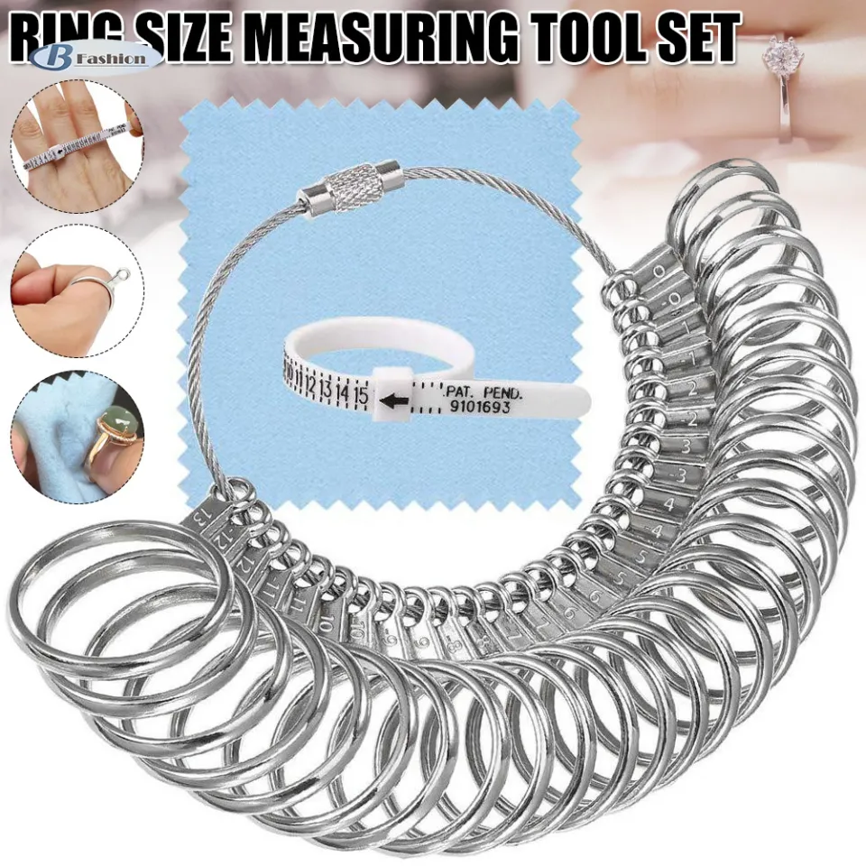 Premium Ring Sizer Measuring Tool Set Metal Ring Measurement Tool