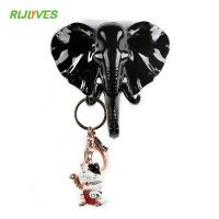 Animal Key Hooks for Wall Hook Nail free Seamless Hook Living Room Wall Decoration Wall Hanging Elephant Hook Keys Holder