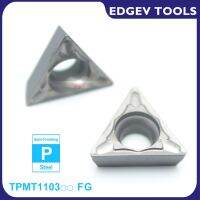 เม็ดมีดเซอร์เม็ท EDGEV TPMT110304 FG TPMT ดอกกัดคาร์ไบด์คว้าน เครื่องกลึง CNC เครื่องมือกลึงภายใน เหล็กกลึง CT3000