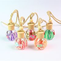 【CW】 15ml Half a pack of Clay Pendant Car Perfume Oil Bottle 10PCS/LOT