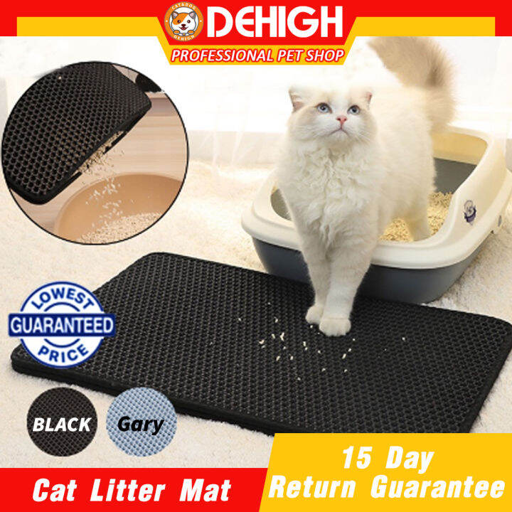 Cat Litter Mat EVA Double Layers Cat Litter Pad Easy Clean Waterproof