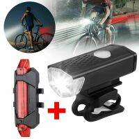 USB Charging Ledlenser Bright Lights Powerful Rechargeable Flashlights Bike Headlight Taillight Set Cycling Warning Portable