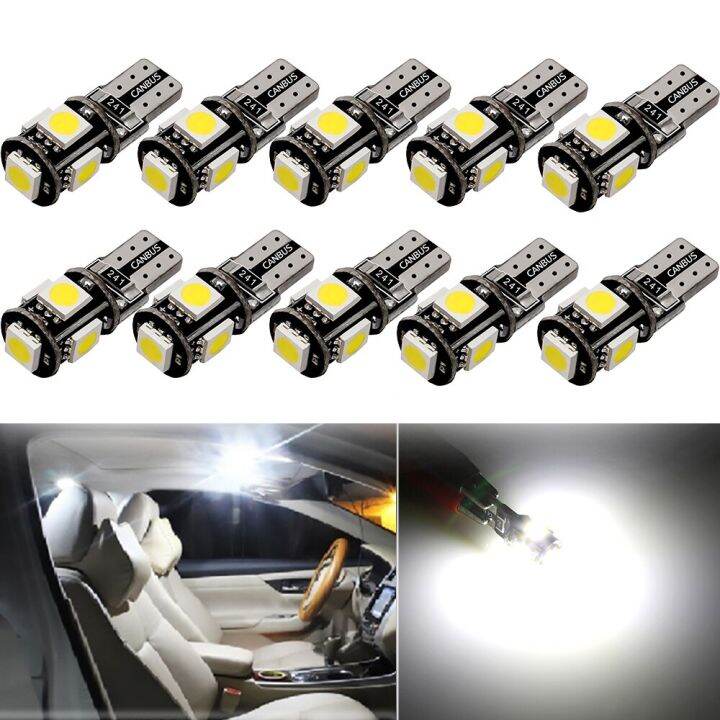 10 X W5W T10 LED Bulb Car Interior Light For Ford Focus 2 3 Fiesta ...