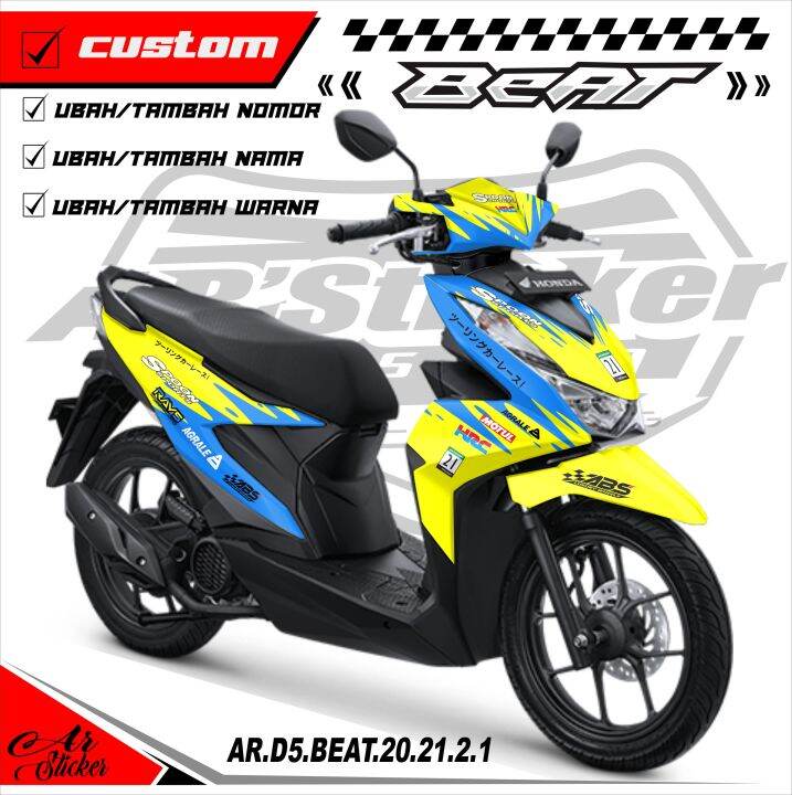 Stiker motor variasi BEAT FI NEW 2020 Deluxe ,Street - Decal Sticker ...