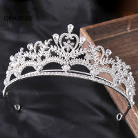 แฟชั่น tiaras มงกุฎสำหรับผู้หญิง rhinestone คริสตัลราชินีเจ้าหญิงมงกุฎสง่างาม H eadwear แต่งงานเจ้าสาวผมเครื่องประดับเครื่องประดับ