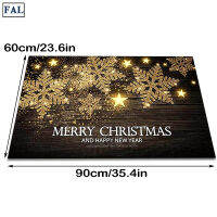 FAL Indoor/Outdoor Christmas Front Door Mat Polyester Entry Way Doormat Decorative Floor Pad Home Restaurant Supply