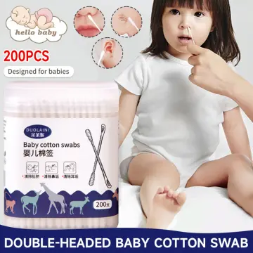 baby cotton swabs double tips ear and nose multifunctional cleaning stick  Bamboo Cotton Swab buds Makeup Cleaning Kid Baby