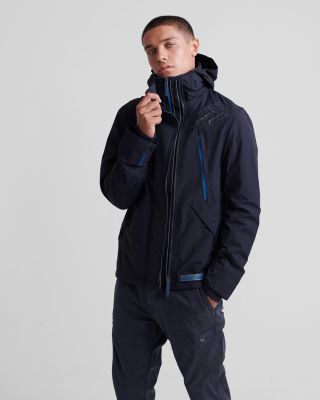 SUPERDRY HOODED POLAR SD WINDATTACKER - แจ็คเก็ต แจ็คเก็ตกันลมกันหนาว สำหรับผู้ชาย สี Nu Navy