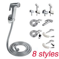 8 Styles Handheld Toilet Bidet Sprayer Shower Cleaning Pressurized Faucet Flushing Nozzle Hose Rainfall 【hot】