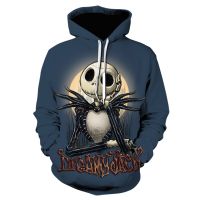 2023 New Fashion Halloween Horror sweatshirts 3D Print Pensive Skull Hoodie Men Women Casual Hooded sweatshirts Coat jacket