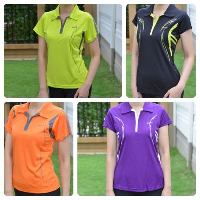 Womens collar Sport shirtเสื้อกีฬาคอปกหญิงทรงเข้ารูปทรงสวยผ้าเกรดดีตัดเย็บดีไซส์ L-5XL