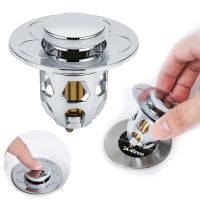 Stainless Steel  Pop-Up Bounce Core Basin Drain Filter Hair Catcher Sink Strainer Bathtub Stopper Bath Plug Bathroom Tool