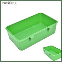 ruyifang กล่องพลาสติกสำหรับอาบน้ำรูปนกแก้วนกป้อนอาหารกล่องใส่ของเล่นสำหรับสัตว์เลี้ยง