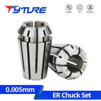 TYTURE ER Collet Chuck Uncnc ER11 ER16 ER20 ER25 ER32หัวอุปกรณ์ฉีดน้ำ Pengilangan Pegang Alat Larik Pengilangan เครื่องแกะสลัก