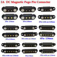 1-10sets 2A DC Magnetic Pogo Pin Connector 2Pin 3Pin 4Pin 5Pin Pogopin ชายหญิงสปริงโหลด DC Power Socket 2P 3P 4P 5P-lihanrui