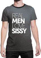 Eddany Real Men Love Sissy Steel Plaque 3D Men T-Shirt Polyester Novelty