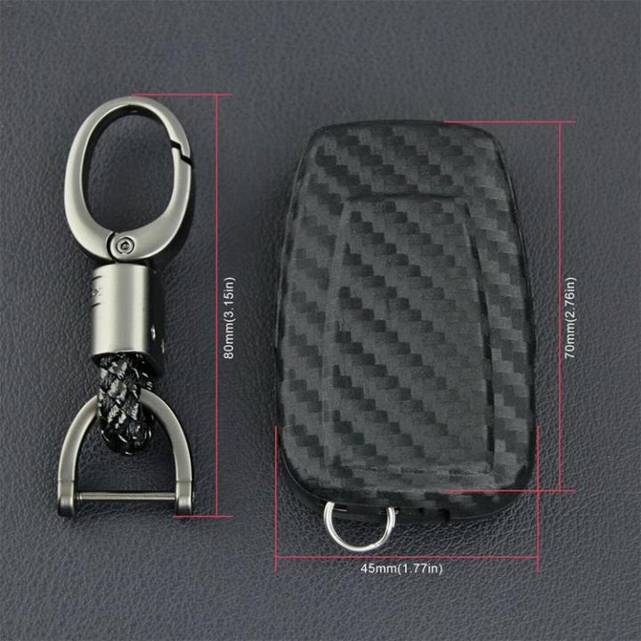 carbon-fiber-car-key-cover-case-shell-for-highland-coralla-hilux-fortuner-landcruiser-crown-keychains-key-case-accessories-competent