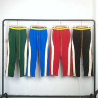 2023ss Stripe Stripe Sweatpants ผู้ชายผู้หญิง Patchwork Drawstring กางเกง Track Pants