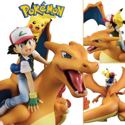 Figure ฟิกเกอร์ จาก G.E.M. Series Pokemon โปเกมอน พ็อกเก็ตมอนสเตอร์ Ash Ketchum Satoshi แอช เคตชัม ซาโตชิ Pikachu พิคาชู พิกะจู Charizard Lizardon ลิซาร์ดอน ชาริซาร์ด Ver Anime อนิเมะ การ์ตูน มังงะ คอลเลกชัน ของขวัญ New Collection ตุ๊กตา Model โมเดล