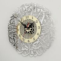 Acrylic mirror decorative clocks and watches Arabic calligraphy art interior decoration wall hanging clock