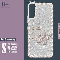 BL Rhinestone Samsung S22 S20 Ultra S21 S20 Plus S10 S9 Plus S20FE S21 FE โทรศัพท์กรณีหรูหรา Bling Glitter เพชร Rhinestones ดอกไม้โทรศัพท์กรณีสำหรับสาวเลดี้