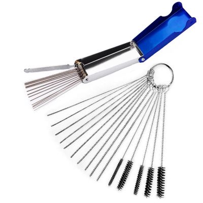 【YF】 Carburetor Carbon Dirt Jet Remove Cleaning Needles Brushes Cleaner Tools for Automobile Motorcycle ATV Welder Carb Chainsaw