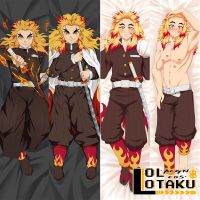 Rengoku Kyoujurou Dakimakura Demon Killer Pillowcase กอด Body Cushion Cover Otaku ปลอกหมอนตัวเต็ม ตกแต่งบ้าน เครื่องนอน