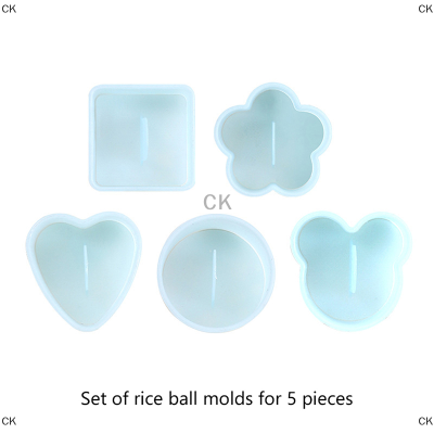 CK 5 pcs การ์ตูนรูปร่างข้าวบอลชุดซูชิแม่พิมพ์ Bento เครื่องเขียนครัว