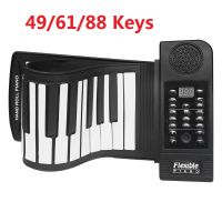 Portable Piano Flexible Digital Roll Up Piano Keyboard Silicone Folding Electronic Keyboard Built-in Speaker Early Learning Educ