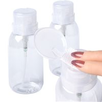 【YF】 200ML Transparent Dispenser Alcohol Remover Press Bottle Makeup Manicure LAG